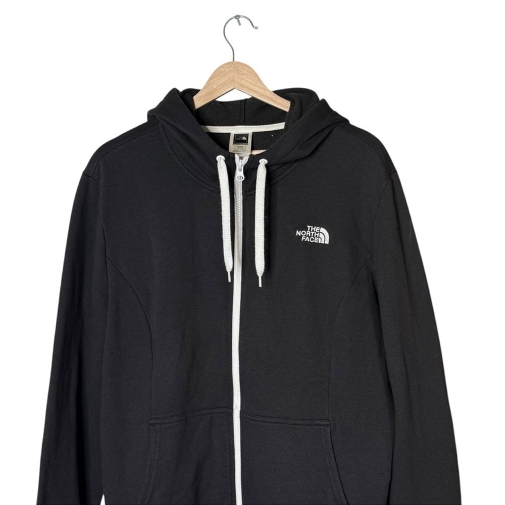 The North Face Women’s Black with White Zip-Up Hoodie - Picture 4 of 6